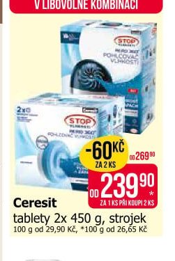 Ceresit tablety 2x 450 g, strojek