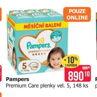 Pampers Premium Care plenky vel. 5, 148 ks