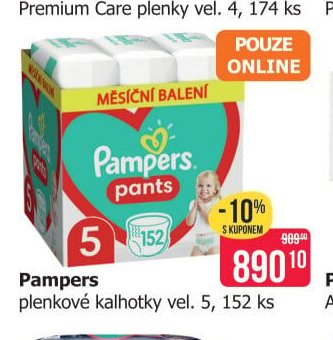 Pampers plenkové kalhotky vel. 5, 152 ks