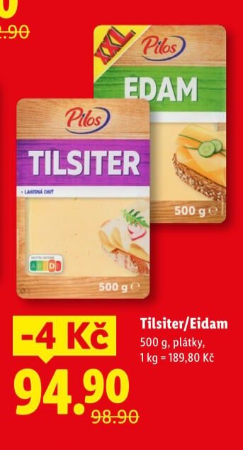 Pilos Tilsiter/Eidam, 500 g