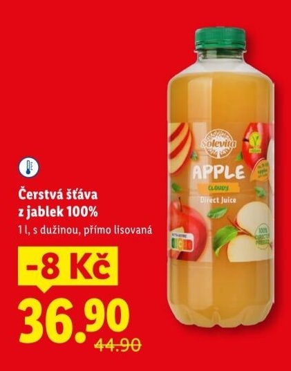 Čerstvá šťáva z jablek 100% - Lidl akcniletaky.com