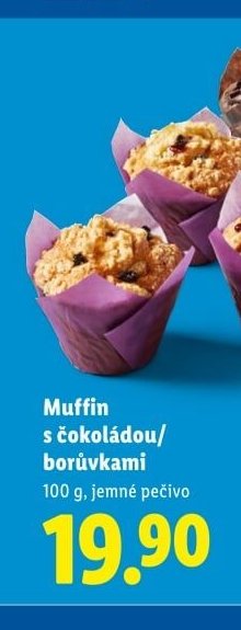 Muffin s čokoládou/borůvkami