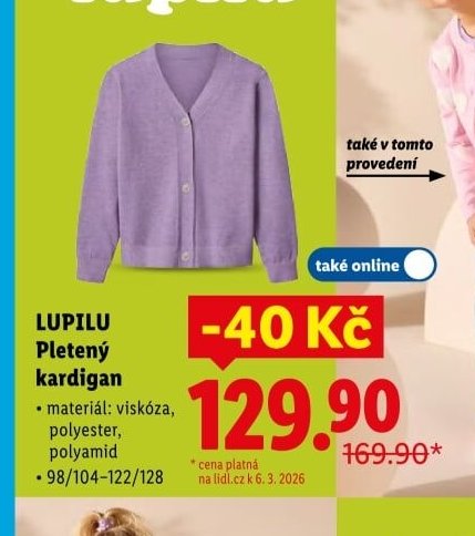 LUPILU Pletený kardigan