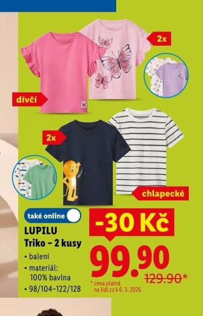 LUPILU Triko – 2 kusy