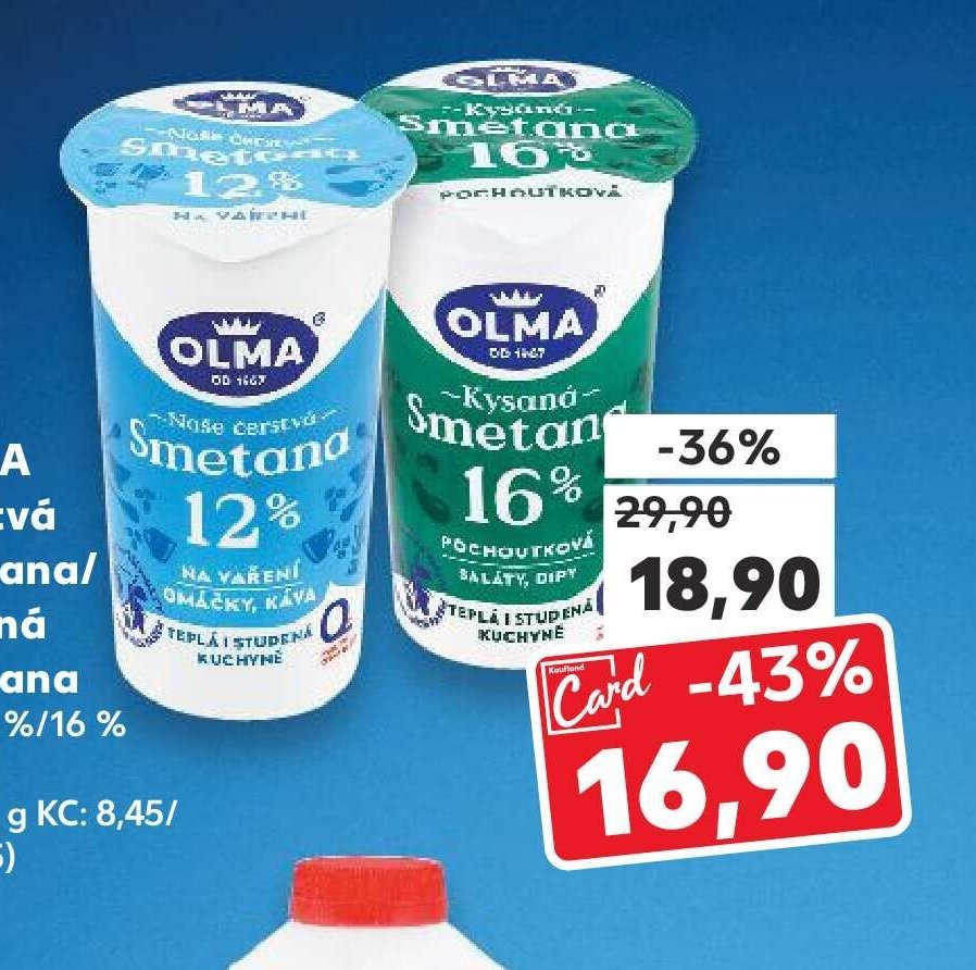 OLMA Čerstvá smetana/Kysaná smetana