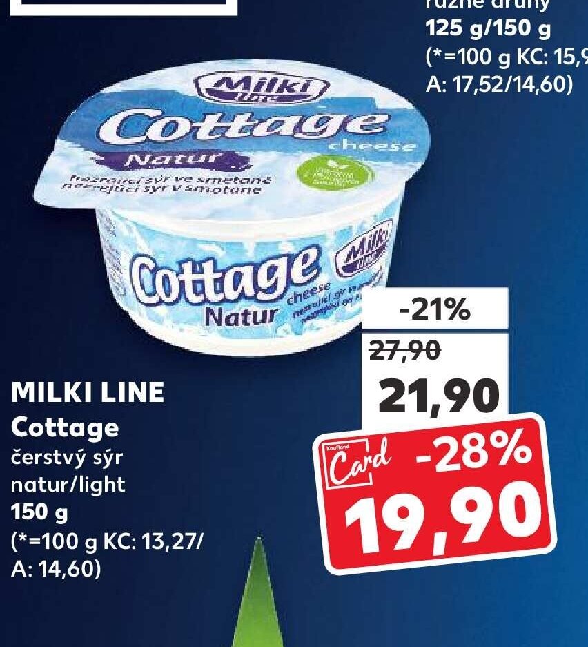 MILKI LINE Cottage čerstvý sýr natur/light