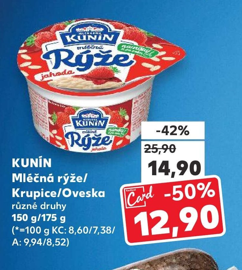 KUNÍN Mléčná rýže/Krupice/Oveska