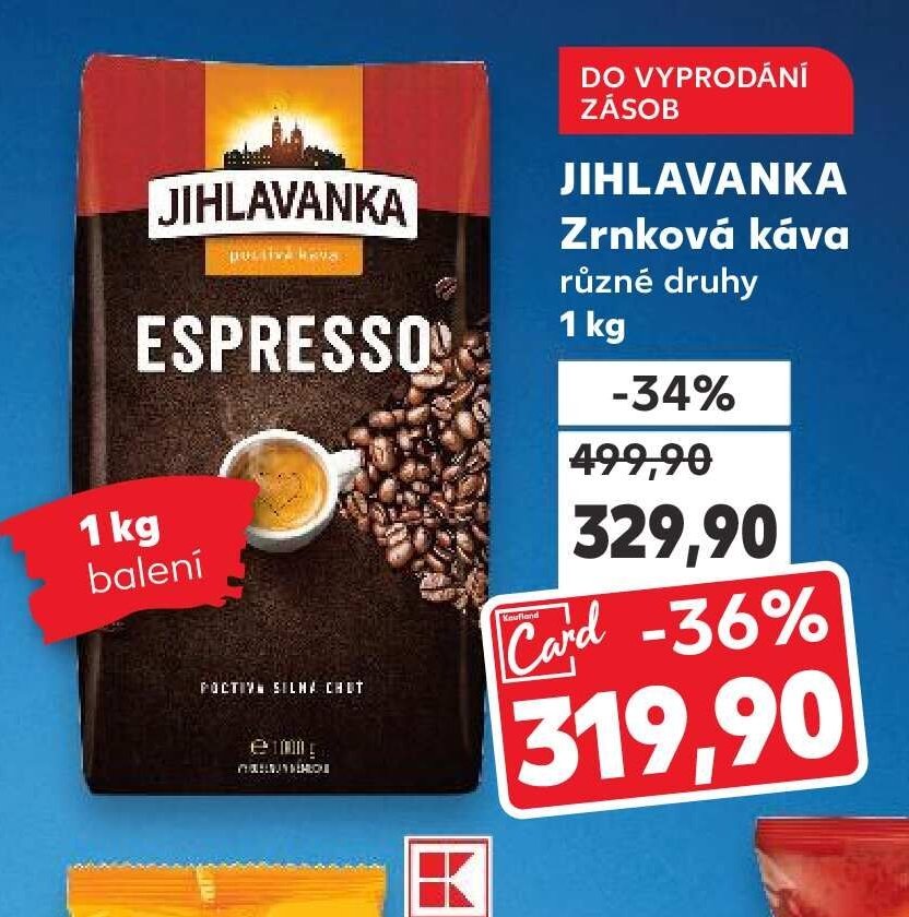 JIHLAVANKA Zrnková káva