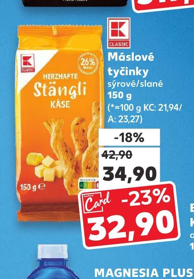 Máslové tyčinky sýrové/slané