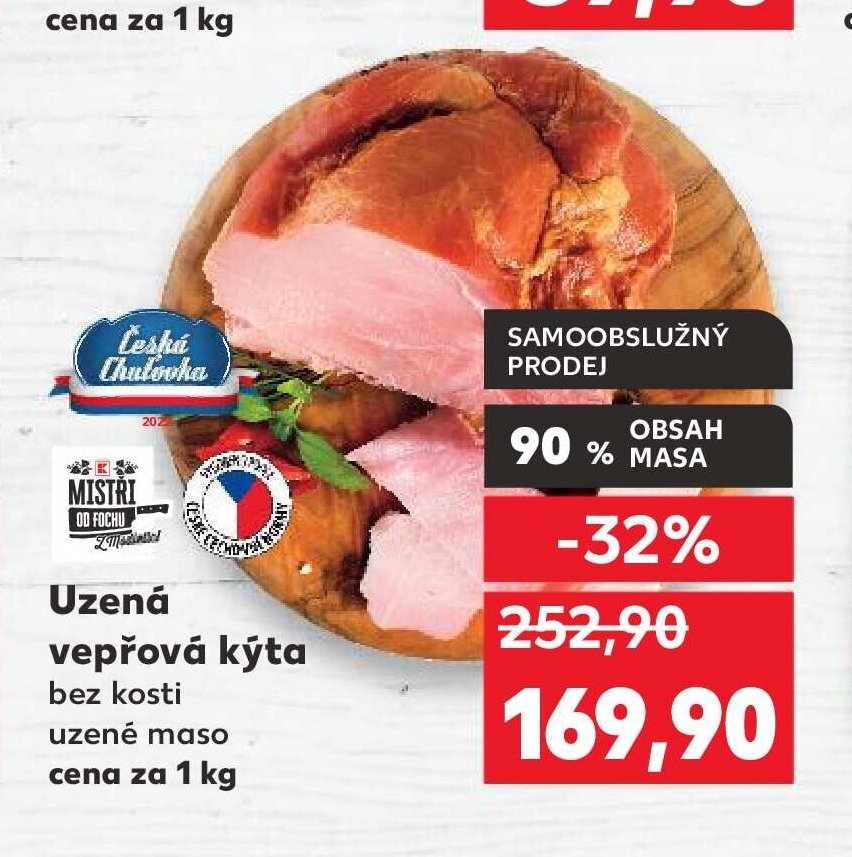Uzená vepřová kýta bez kosti