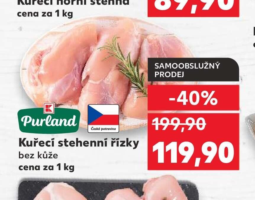 Purland Kuřecí stehenní řízky bez kůže