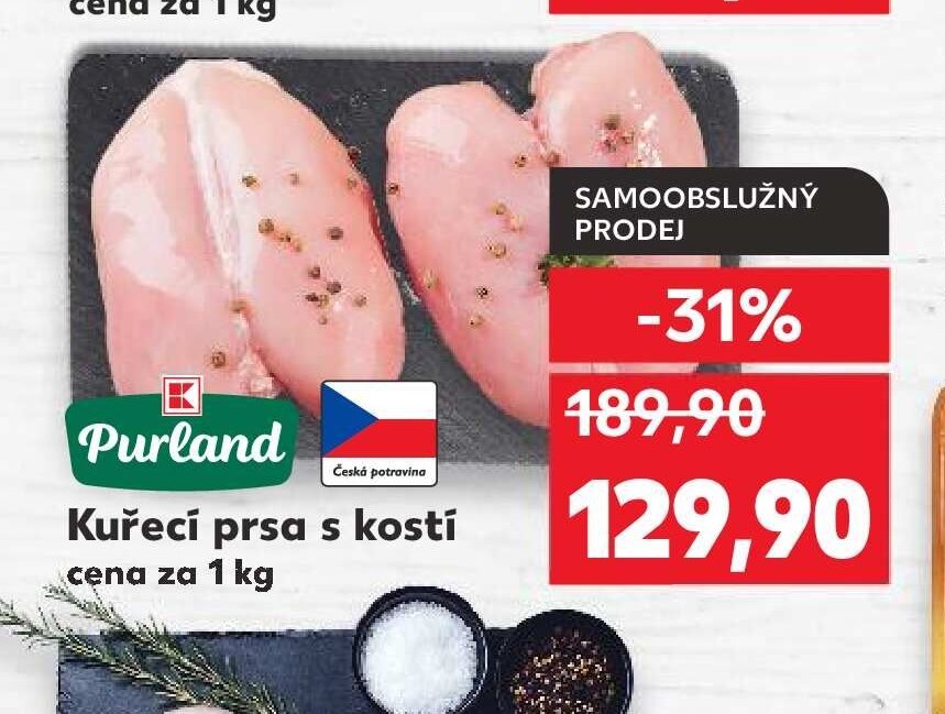 Purland Kuřecí prsa s kostí
