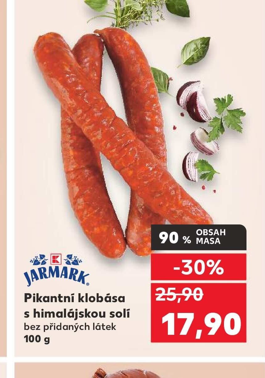 JARMARK Pikantní klobása s himalájskou solí 100 g