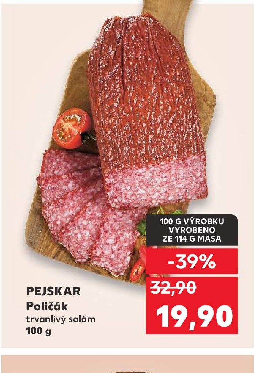PEJSKAR Poličák trvanlivý salám 100 g
