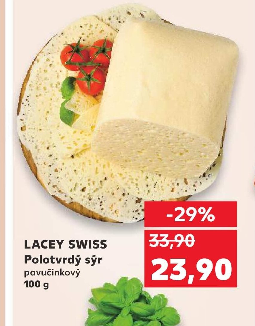 LACEY SWISS Polotvrdý sýr pavučinkový 100 g