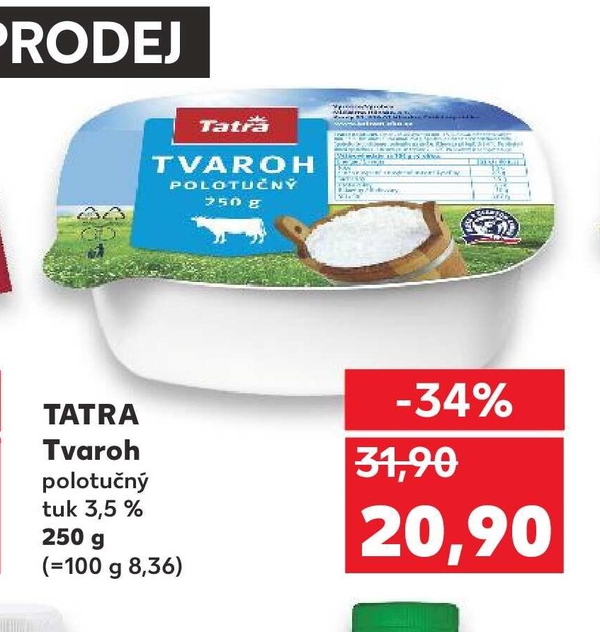 TATRA Tvaroh polotučný 250 g