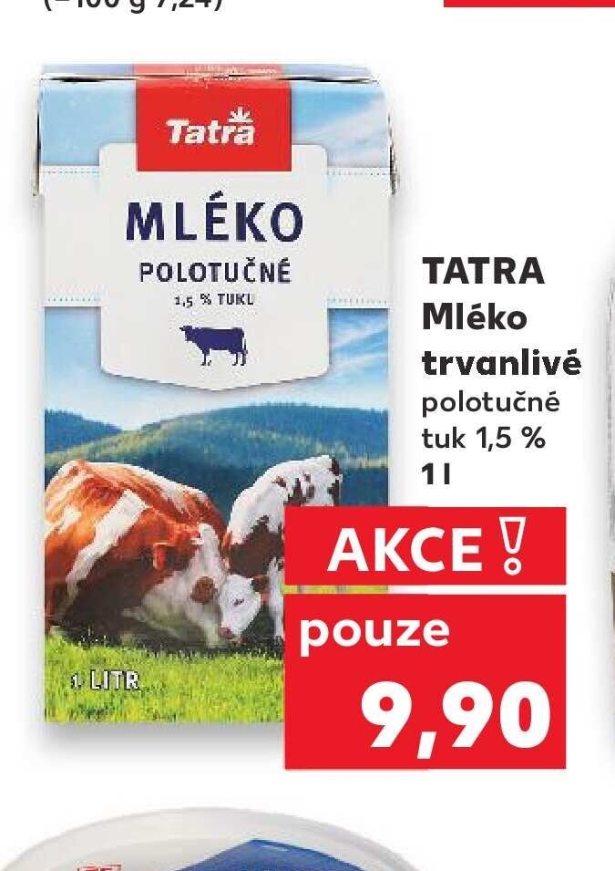 TATRA Mléko trvanlivé polotučné 1 l