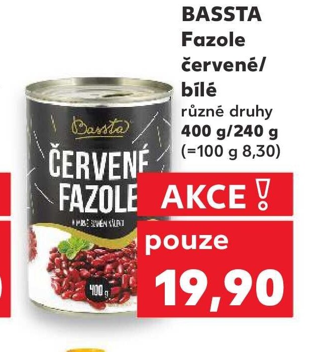 BASSTA Fazole červené/bílé