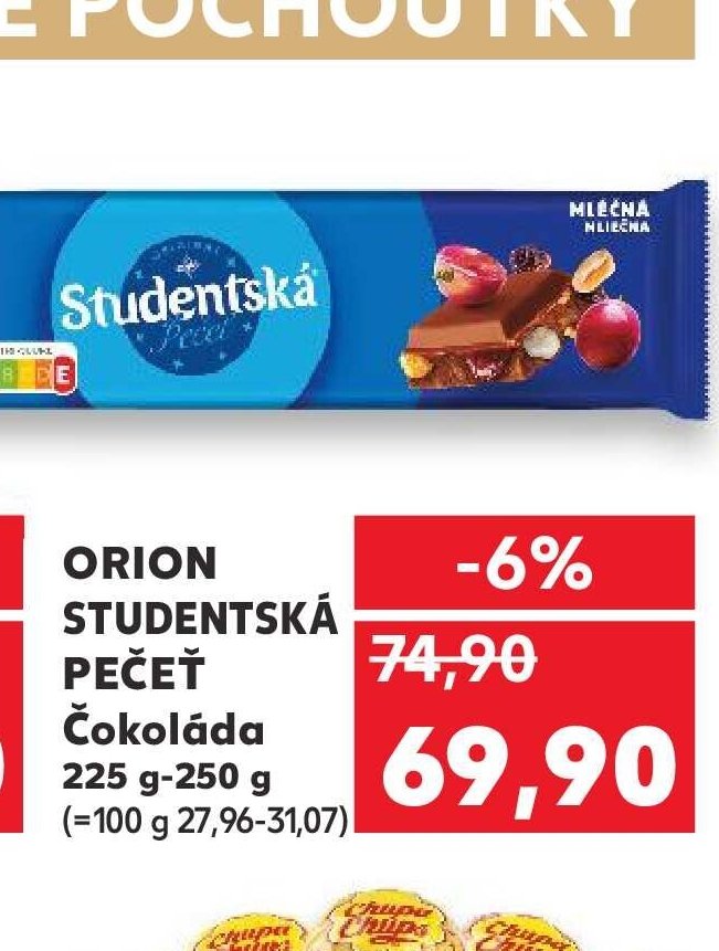 ORION STUDENTSKÁ PEČEŤ Čokoláda