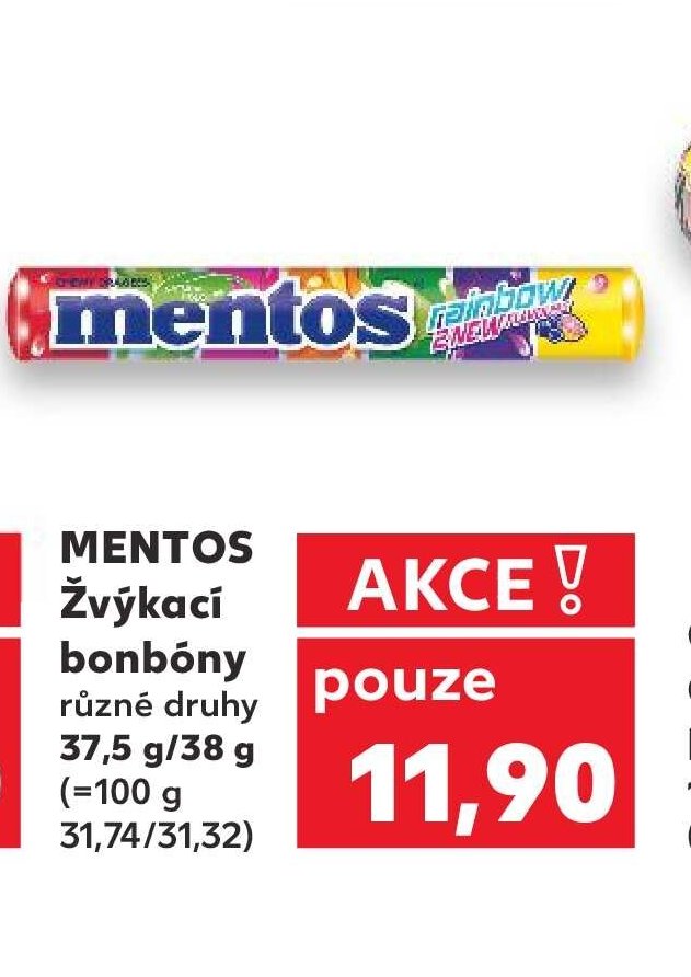 MENTOS Žvýkací bonbóny