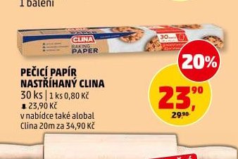 PEČICÍ PAPÍR NASTŘÍHANÝ CLINA 30 ks