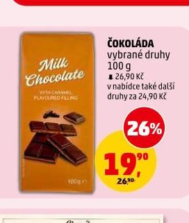 Čokoláda vybrané druhy 100 g