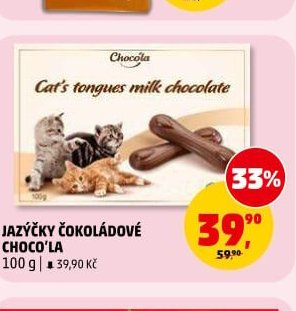 Jazýčky čokoládové Choco'la 100 g