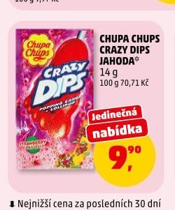 Chupa Chups Crazy Dips jahoda 14 g