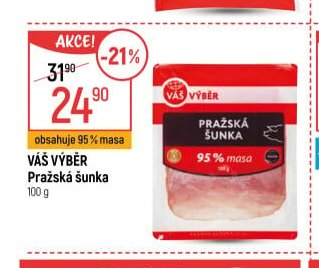 Váš výběr Pražská šunka, 100 g