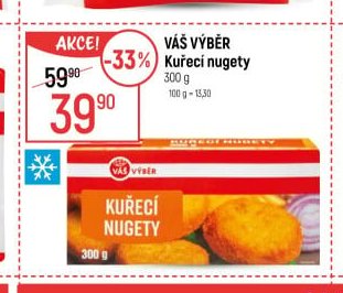 Váš výběr Kuřecí nugety, 300 g