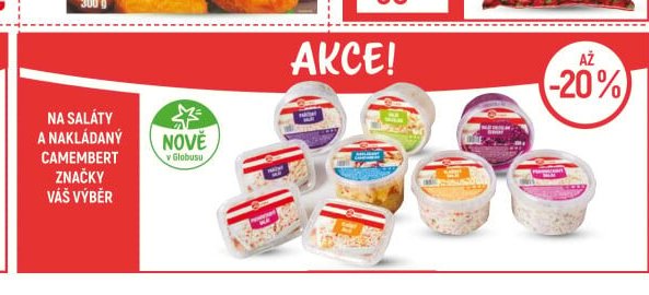 Saláty a nakládaný camembert značky Váš výběr