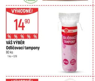 Váš Výběr Odličovací tampony