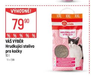 Váš Výběr Hrudkující stelivo pro kočky