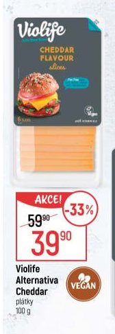 Violife Alternativa Cheddar plátky