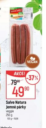 Salve Natura Jemné párky veggie