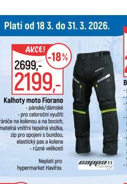 Kalhoty moto Fiorano