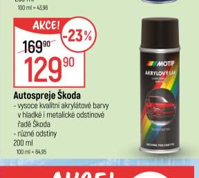 Autospreje Škoda
