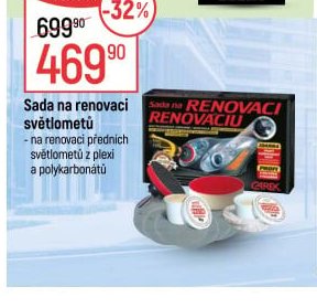 Sada na renovaci světlometů