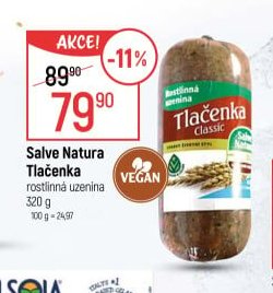 Salve Natura Tlačenka rostlinná uzenina - Globus akcniletaky.com