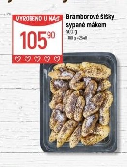 Bramborové šišky sypané mákem