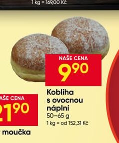 Kobliha s ovocnou náplní