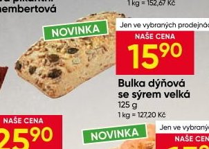 Bulka dýňová se sýrem velká - Hruška akcniletaky.com