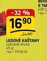 LEDOVÉ KAŠTANY vybrané druhy