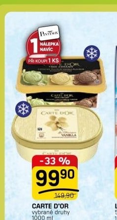 CARTE D'OR vybrané druhy 1000 ml