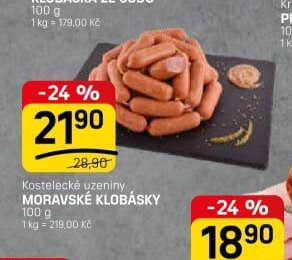 Kostelecké uzeniny MORAVSKÉ KLOBÁSKY