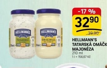 HELLMANN'S TATARSKÁ OMÁČKA I MAJONÉZA