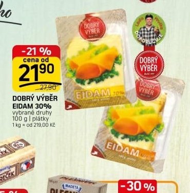 DOBRÝ VÝBĚR EIDAM 30%