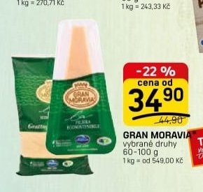 GRAN MORAVIA vybrané druhy