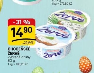 CHOCEŇSKÉ ŽERVÉ vybrané druhy