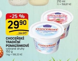 CHOCEŇSKÉ TRADIČNÍ POMAZÁNKOVÉ vybrané druhy